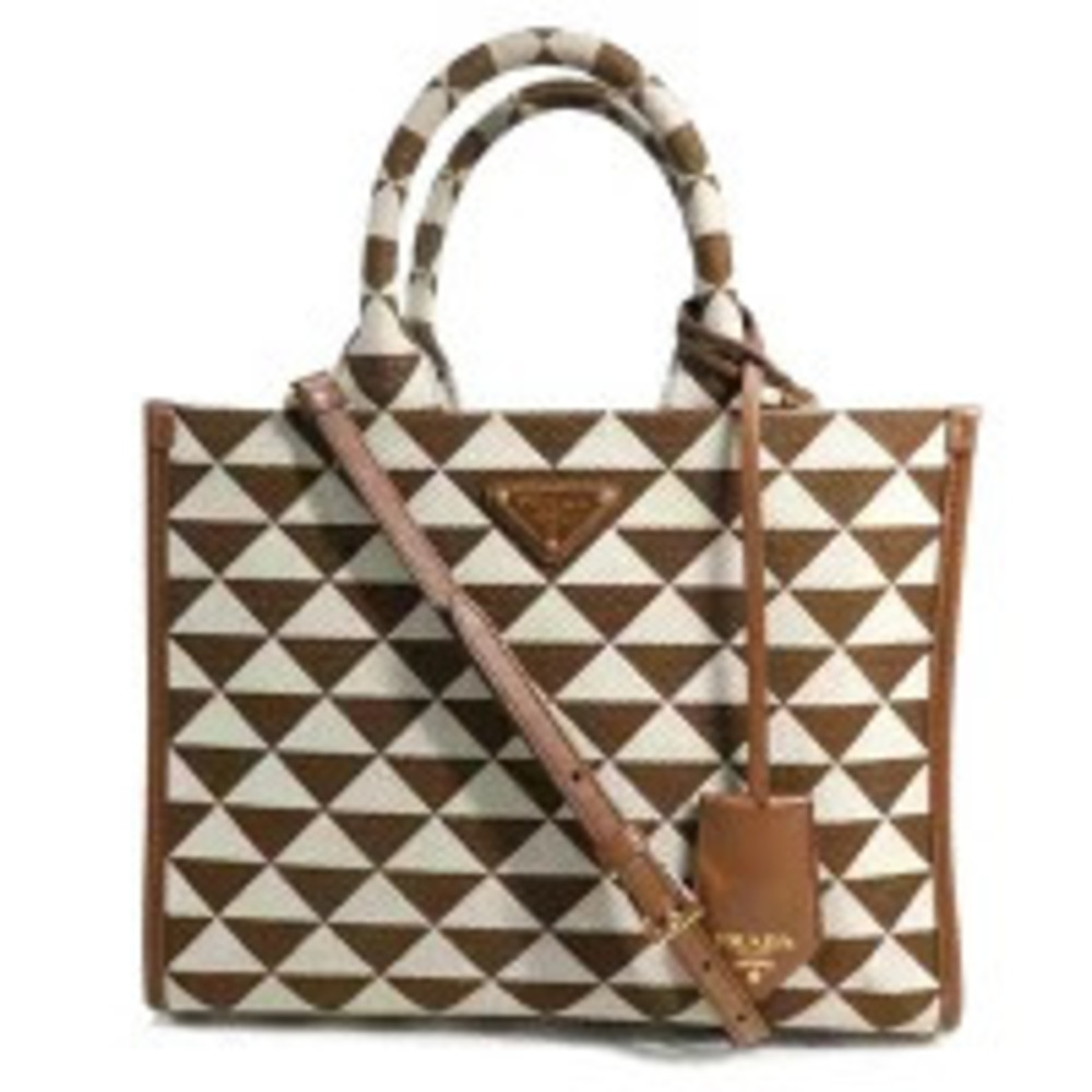 PRADA Symbol Embroidery Handbag AB